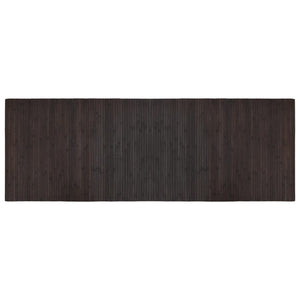 Tappeto Rettangolare Marrone Scuro 70x200 cm in Bambù 376749