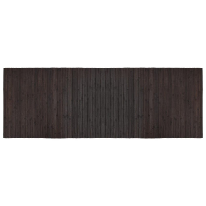 Tappeto Rettangolare Marrone Scuro 70x200 cm in Bambù 376749