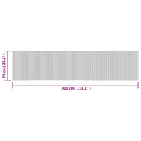 Tappeto Rettangolare Nero 70x300 cm in Bambù