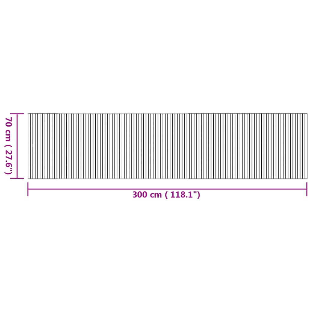 Tappeto Rettangolare Natura 70x300 cm in Bambù 376751