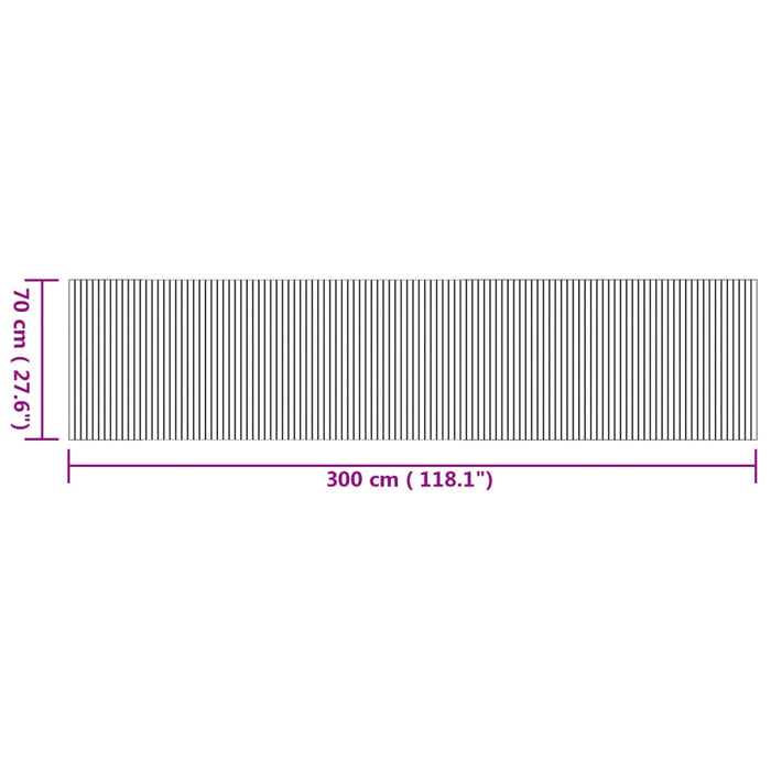 Tappeto Rettangolare Natura 70x300 cm in Bambù 376751