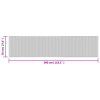 Tappeto Rettangolare Marrone Scuro 70x300 cm in Bambù