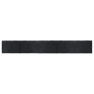 Tappeto Rettangolare Nero 70x500 cm in Bambù