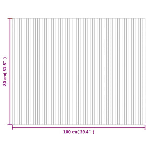 Tappeto Rettangolare Nero 80x100 cm in Bambù