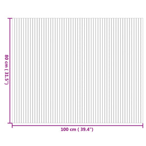 Tappeto Rettangolare Natura 80x100 cm in Bambù 376769
