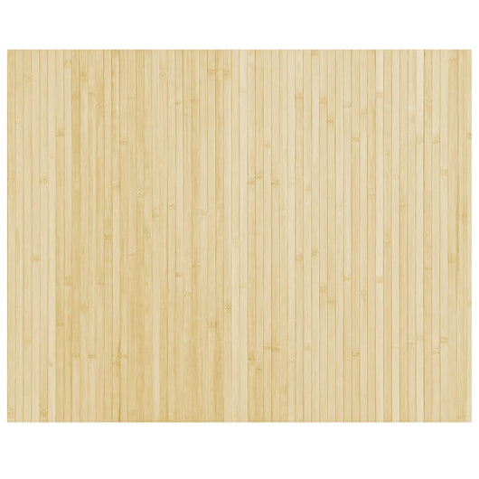Tappeto Rettangolare Natura Chiaro 80x100 cm in Bambù 376771