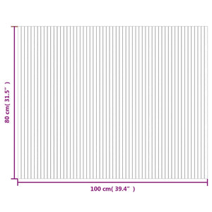 Tappeto Rettangolare Natura Chiaro 80x100 cm in Bambù 376771