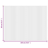Tappeto Rettangolare Grigio 80x100 cm in Bambù 376772