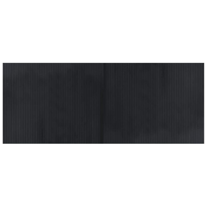 Tappeto Rettangolare Nero 80x200 cm in Bambù