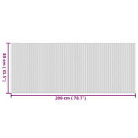 Tappeto Rettangolare Natura 80x200 cm in Bambù 376775