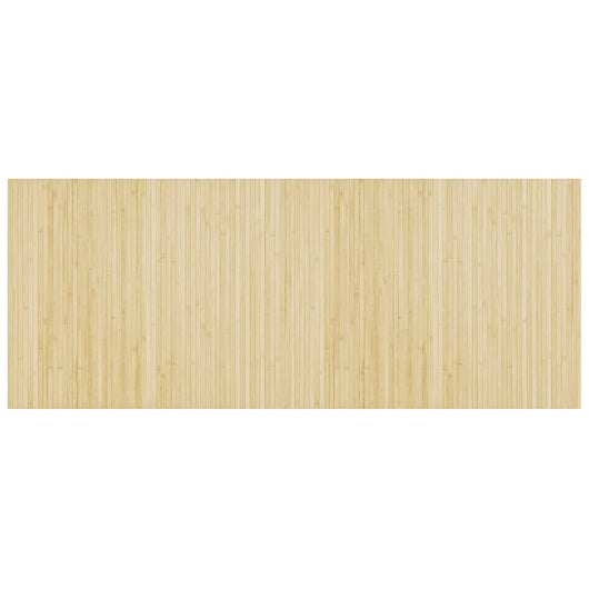 Tappeto Rettangolare Natura Chiaro 80x200 cm in Bambù