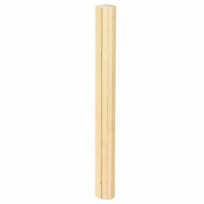 Tappeto Rettangolare Natura Chiaro 80x200 cm in Bambù 376777