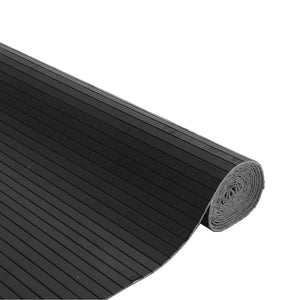 Tappeto Rettangolare Grigio 80x200 cm in Bambù