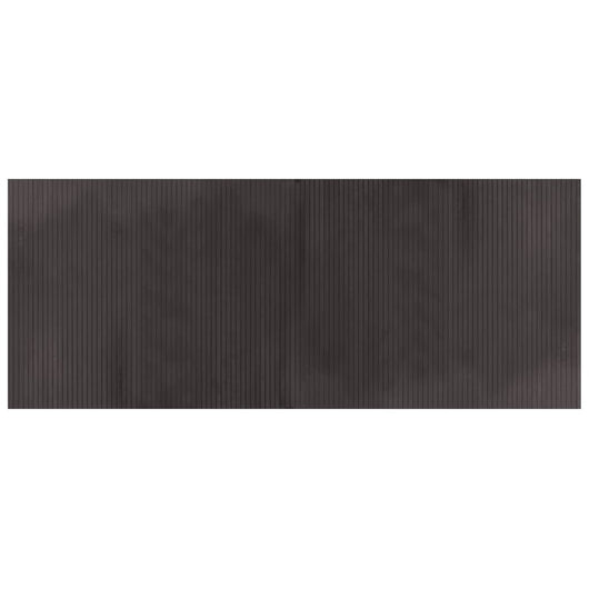 Tappeto Rettangolare Marrone Scuro 80x200 cm in Bambù 376779