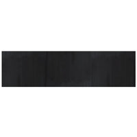 Tappeto Rettangolare Nero 80x300 cm in Bambù 376780