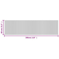 Tappeto Rettangolare Marrone 80x300 cm in Bambù 376782