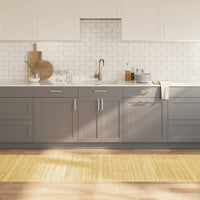 Tappeto Rettangolare Natura Chiaro 80x300 cm in Bambù 376783