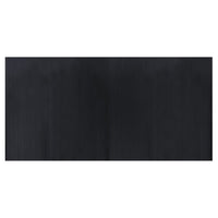 Tappeto Rettangolare Nero 100x200 cm in Bambù 376804