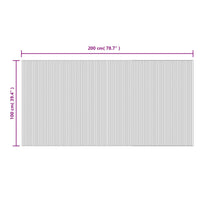 Tappeto Rettangolare Grigio 100x200 cm in Bambù