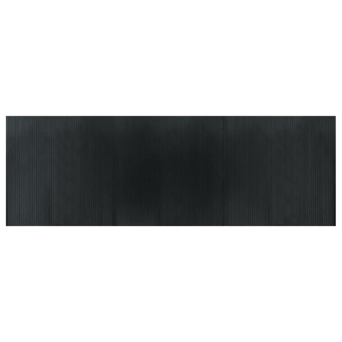 Tappeto Rettangolare Grigio 100x300 cm in Bambù 376814