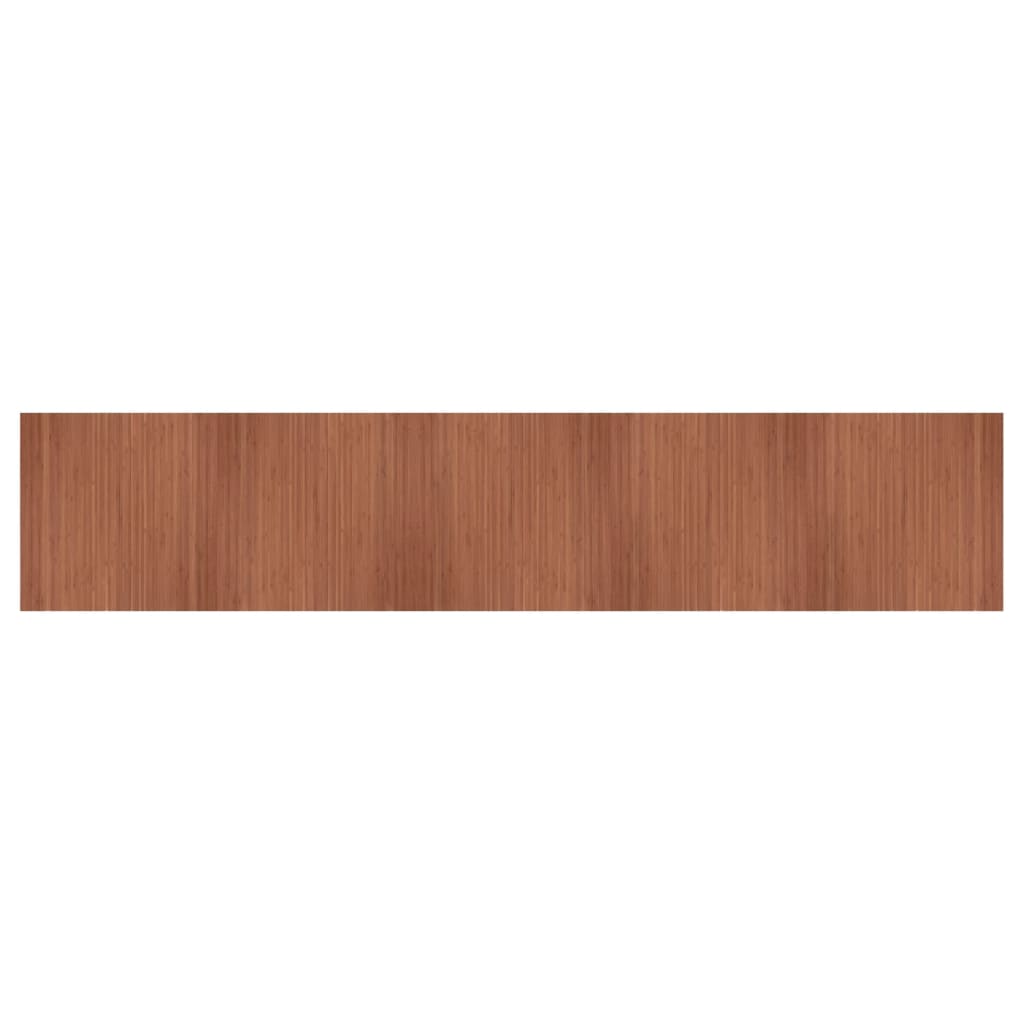Tappeto Rettangolare Marrone 100x500 cm in Bambù 376824