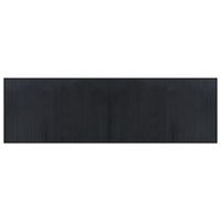 Tappeto Rettangolare Nero 60x200 cm in Bambù