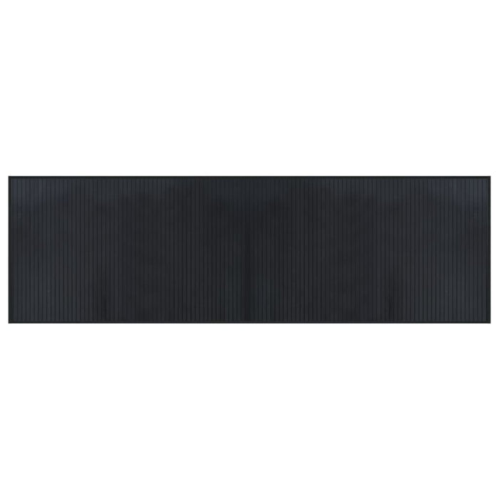 Tappeto Rettangolare Nero 60x200 cm in Bambù