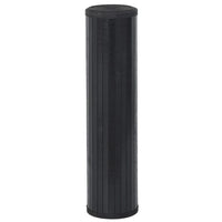 Tappeto Rettangolare Nero 60x200 cm in Bambù