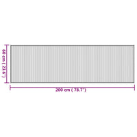 Tappeto Rettangolare Naturale 60x200 cm in Bambù 376835