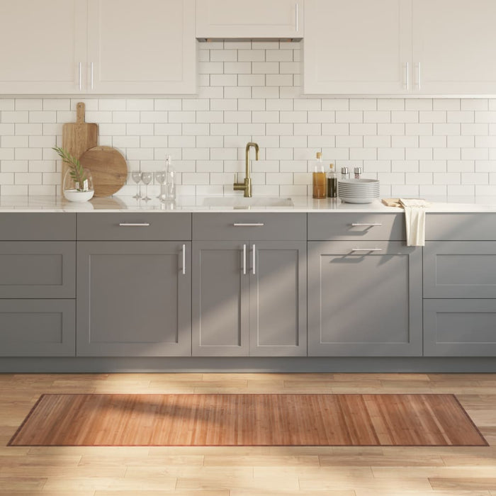 Tappeto Rettangolare Naturale 60x200 cm in Bambù