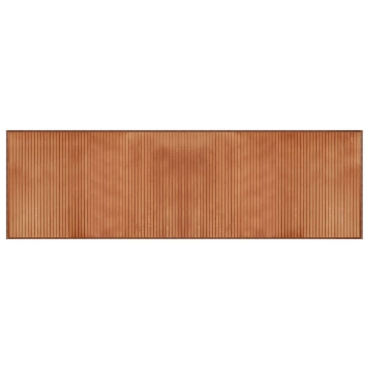 Tappeto Rettangolare Marrone 60x200 cm in Bambù 376836