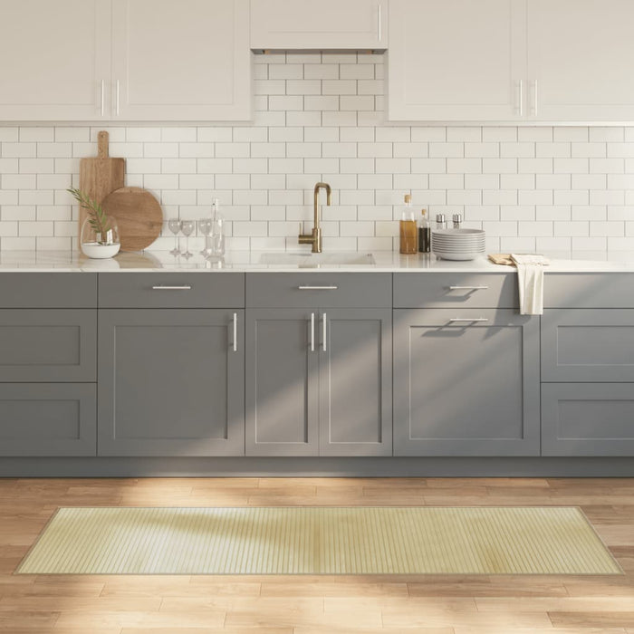 vidaXL Tappeto Rettangolare Naturale Chiaro 60x200 cm in Bambù