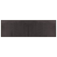 Tappeto Rettangolare Marrone Scuro 60x200 cm in Bambù 376839
