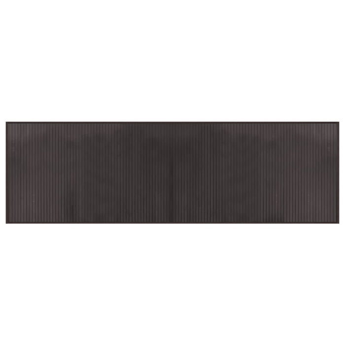 Tappeto Rettangolare Marrone Scuro 60x200 cm in Bambù 376839