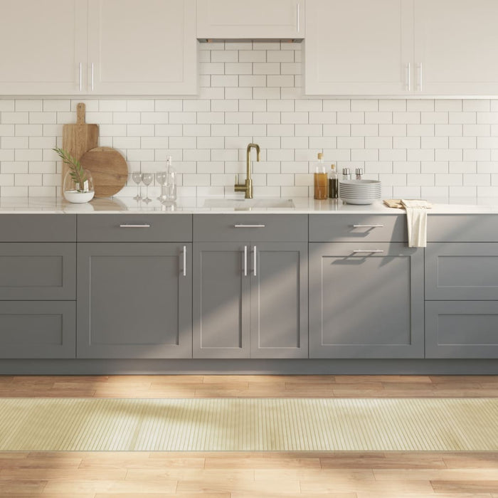 Tappeto Rettangolare Natura Chiaro 60x300 cm in Bambù 376843