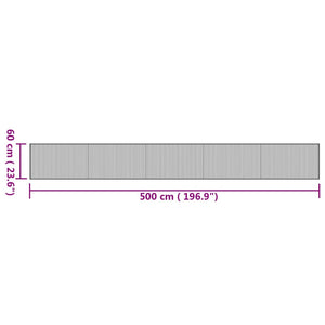 Tappeto Rettangolare Natura 60x500 cm in Bambù 376853