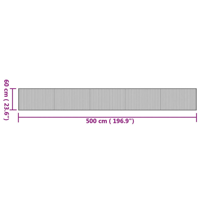 Tappeto Rettangolare Natura 60x500 cm in Bambù 376853
