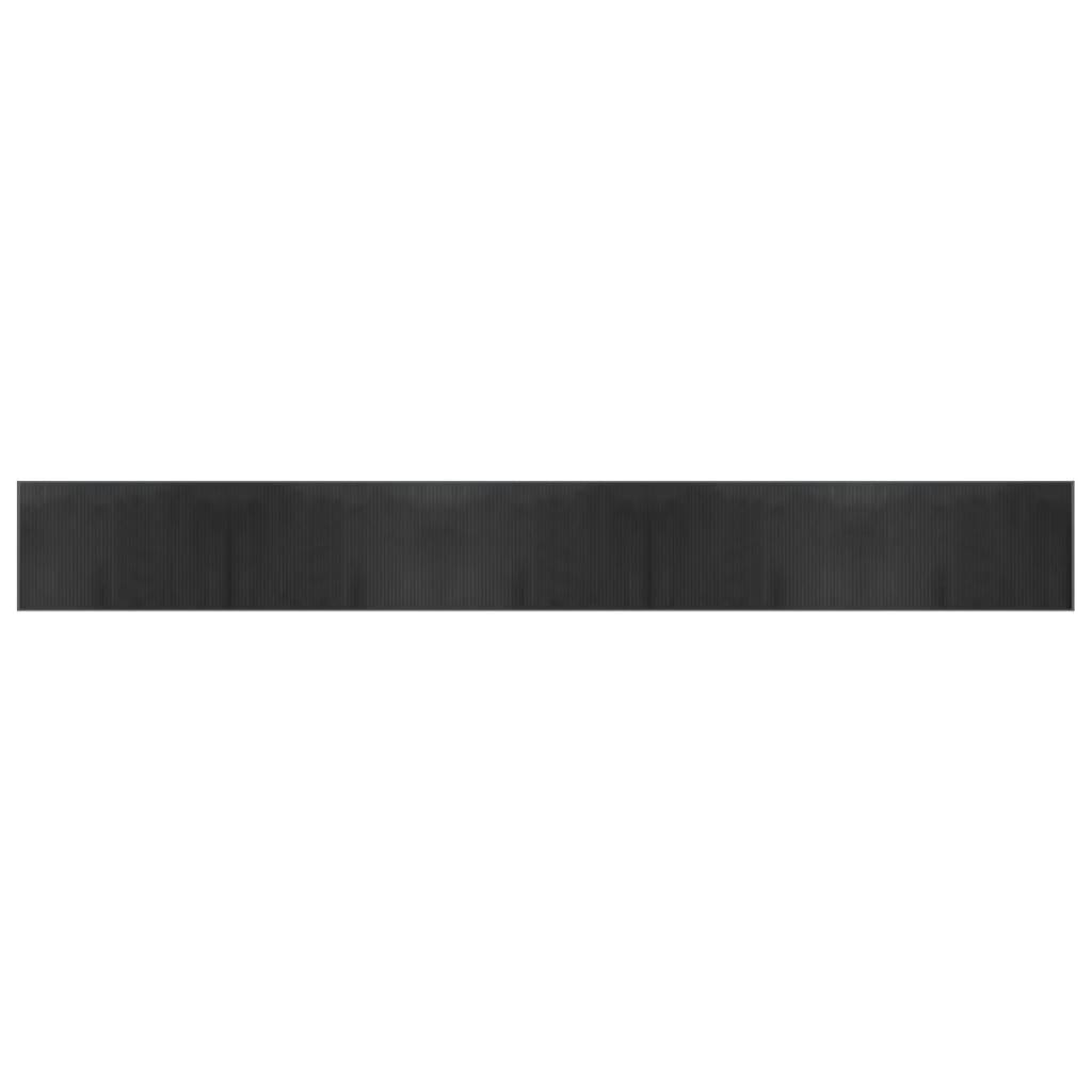 Tappeto Rettangolare Grigio 60x500 cm in Bambù 376856