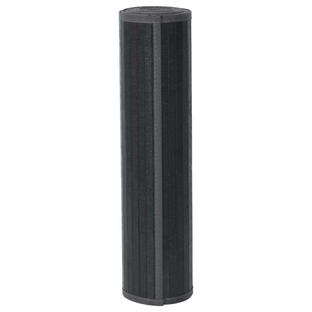 Tappeto Rettangolare Grigio 60x500 cm in Bambù 376856