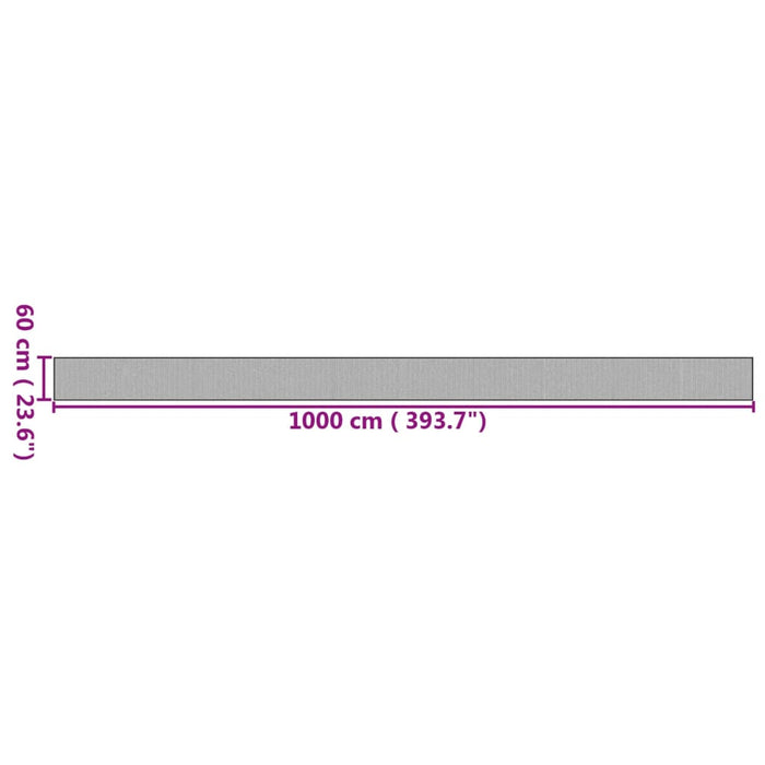 Tappeto Rettangolare Naturale 60x1000 cm in Bambù 376859