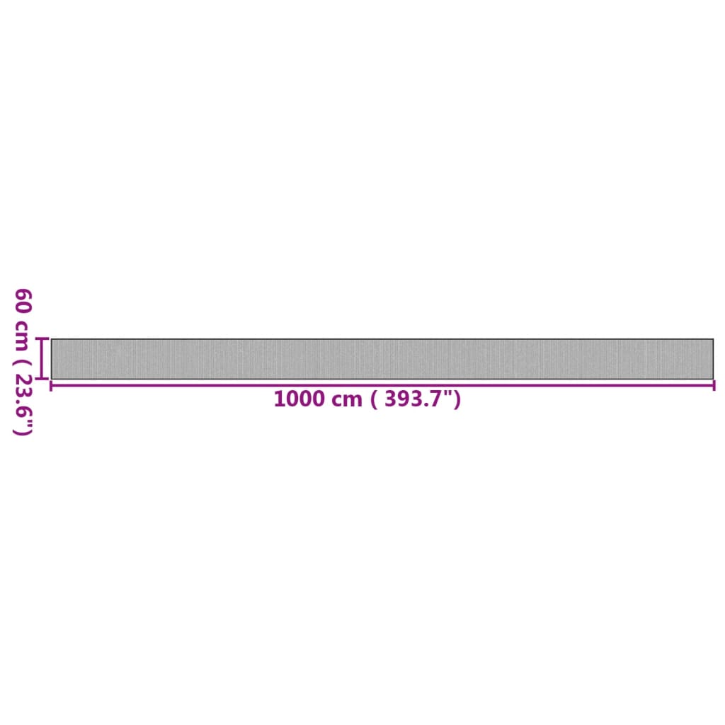 Tappeto Rettangolare Naturale 60x1000 cm in Bambù 376859