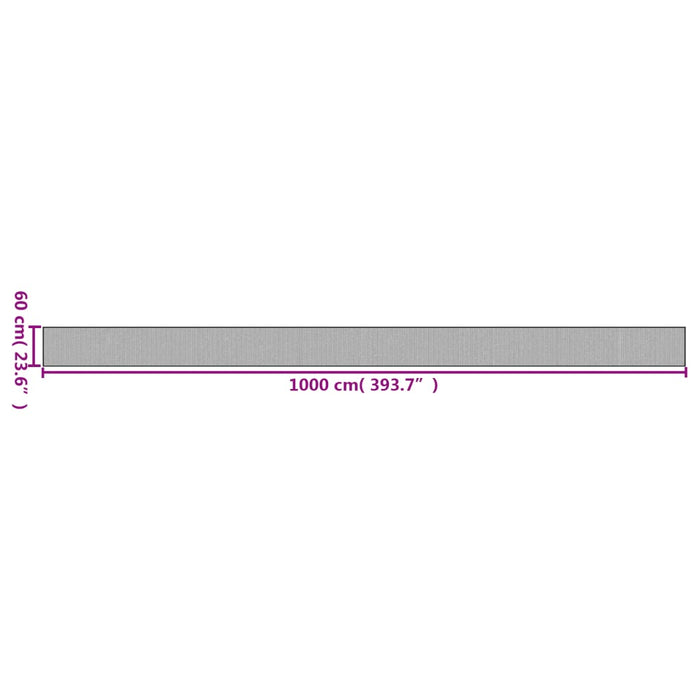 Tappeto Rettangolare Naturale Chiaro 60x1000 cm in Bambù 376861