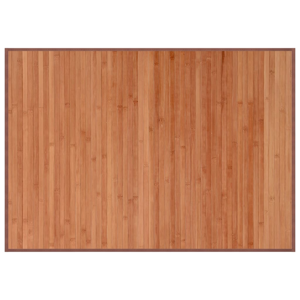 Tappeto Rettangolare Marrone 70x100 cm in Bambù 376866