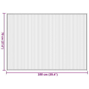 Tappeto Rettangolare Marrone 70x100 cm in Bambù 376866