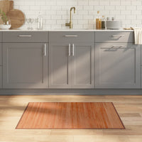 Tappeto Rettangolare Marrone 70x100 cm in Bambù 376866