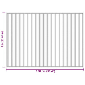 Tappeto Rettangolare Grigio 70x100 cm in Bambù 376868