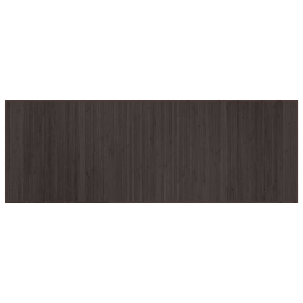 Tappeto Rettangolare Marrone Scuro 70x200 cm in Bambù 376875