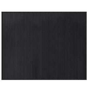 Tappeto Rettangolare Nero 80x100 cm in Bambù