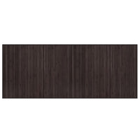 Tappeto Rettangolare Marrone Scuro 80x200 cm in Bambù