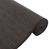 Tappeto Rettangolare Marrone Scuro 80x200 cm in Bambù